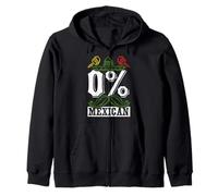 0% MEXICAN Cinco De Mayo Humor Zip Hoodie