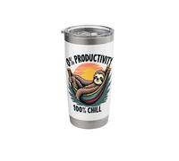 0% Productivity 100% Chill Sunset Sloth Stainless Steel Insulated Tumbler