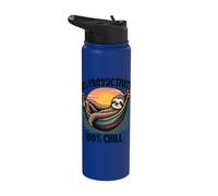0% Productivity 100% Chill Sunset Sloth Stainless Steel Insulated Water Bottle