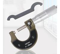 0 to 25mm Metric Micrometer with Graduated Scale 0.01mm for Mechanical Workshop and Calibration Tasks