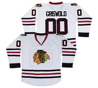 #00 Clark Griswold X-Mas Christmas Vacation Movie Men's Hockey Jersey White Stitched Size S