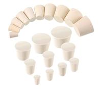 000#-13# White Solid Rubber Stopper Push-in Sealing Plug Laboratory Pipe Bottle Tapered BungVarious Sizes(20 1pcs)