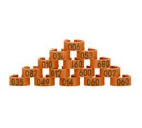 001-100 Numbered Bird Leg Bands, 8 Mm, Poultry Identification Rings, Accessories for Birds, Pigeons (Coffee)