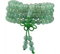 003,108 Beads Rosary Wrap Wristband for Men And Women, Tibetan Buddhist Meditation Stone Necklace, Unisex Elastic