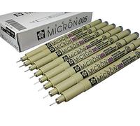 (005, 8 pct, black) - Sakura Pigma Micron pen 005 Black felt tip artist drawing pens - 8 pen set