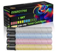 006R01746 Compatible for Xerox Toner Cartridges with Chip AltaLink C8130 C8135 C8145 C8245 C8155 C8170 C8235 C8255 Printers (4-Pack BK/C/M/Y)
