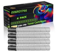 006R01746 Compatible for Xerox Toner Cartridges with Chip AltaLink C8130 C8135 C8145 C8245 C8155 C8170 C8235 C8255 Printers (4 Pack Black)