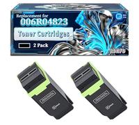 006R04823 006R04820 006R04821 006R04822 Toner Cartridges Compatible for Xerox C320 C325 Printers, With Chip Large Capacity 2200 Pages (2 Pack Black)
