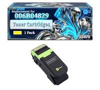 006R04829 006R04831 006R04828 006R04830 Toner Cartridges Compatible for Xerox C320 C325 Printers, With Chip Large Capacity 8000 Pages (1 Pack Yellow)
