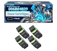 006R04829 006R04831 006R04828 006R04830 Toner Cartridges Compatible for Xerox C320 C325 Printers, With Chip Large Capacity 8000 Pages (4 Pack Black)