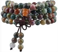 007,108 Beads Wrapped Wristband, Suitable for Men And Women, Pearl Gemstone Necklace, Tibetan Buddhist Meditation Stone Necklace