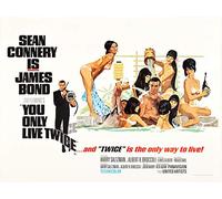 007 You Only Live Twice Movie Poster Framed or Unframed Glossy Poster (A4 210 × 297 mm Unframed)