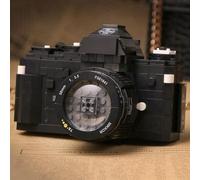00844 Black Advanced Digital SLR Camera Handheld Video Machine 3D Model Mini Blocks Bricks Building Toy for Children no Box