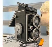 00847 Black Hand Operated Retro Digital SLR Camera Video Machine Model Mini Blocks Bricks Building Toy for Children no Box
