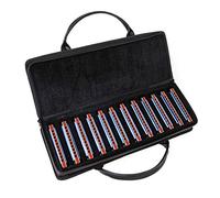 008K10 Hole Blues Harmonica 7 Key /12 Key Harp Set Suitable for Beginners Professional Players Blue & Black with Storage Case (Blue 12Keys(A B C D E F G Ab Bb Db Eb F#))