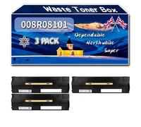 008R08101 Waste Toner Box Compatible for Xerox AltaLink B8145 B8155 C8130 C8135 C8145 C8155 Printers, High-Definition Printing Effect with Chip, 69000 Pages (3 Pack Black)