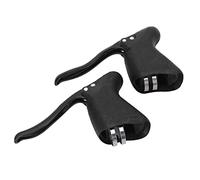 01 02 015 Bicycle Brake Levers,2pcs Adjustable Bike Brake Handles, Aluminium Alloy Anti-Skid Bike Brake Handle for Mountain Bike, Road Bike, Folding Bike Diameter 0.87-0.94in(Black)