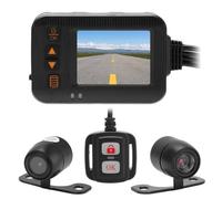 01 02 015 Driving DVR, Front Rear Dash Camera Waterproof Loop Recording for Motorcycle