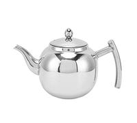 01 02 015 Stainless Steel Teapot, Durable Practical Teapot Fashionable Elegant for Tea Supplies for Brewing Various Teas(small)