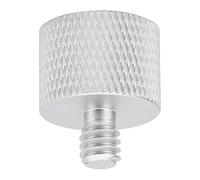 01 02 015 Tripod Thread Adapter 5/8 To 1/4, Non Slip Clear Thread Anodic Oxidation Durable Mic Stand Adapter 1/4 To 5/8 for Microphone Stand Mount(Silver (F2B))