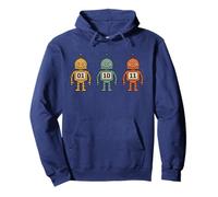 01 10 11 Robot Retro Robot Design Programming Funny Cool Pullover Hoodie