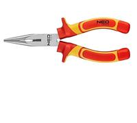01-224 Insulated pliers, straight, half-round, universal, extended 180mm...