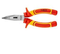 01-227 Pliers insulated, straight, half round, universal, extended 160mm NEO ...