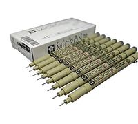 (01, 8 pct set, black) - Sakura Pigma Micron pen 01 black felt tip artist drawing pens - 8 pen set