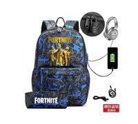 (01) Fortnite Game Backpack Student Bag Usb Charging 3d Fortnite Backpack Travel Backpack Girls Boys Laptop Dayback