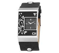 01 The One Analogue Black Strap Watch with Black Watch Face