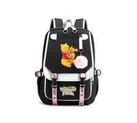 (012) Winnie The Pooh Backpacks Teenager Usb Charging Laptop Backpack Women Men Rucksack Travel Bag Mochila