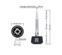 0142SDLF08L/SB soldering tip angled needle 0.8mm longlife for soldering stati...