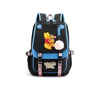(015) Winnie The Pooh Backpacks Teenager Usb Charging Laptop Backpack Women Men Rucksack Travel Bag Mochila
