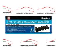 Bluespot 01552 5pce 1/2" Metric Cr-Mo Impact Hub Sockets (30-36mm)