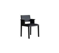 016 Maasto Dining Chair With Armrest & Upholstered Seat Black/Square 0194
