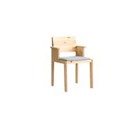 016 Maasto Dining Chair With Armrest & Upholstered Seat Natural/Square 0134