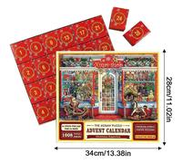 (02(1000pcs)) Advent Calendar 2023 Christmas Jigsaw Puzzle,christmas Puzzle Countdown Calendar, Advent Calendar 2023 Kids, Portable 24 Advent Calendar Puzzle Boxes