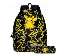 (02, 2PCS) Pokémon Pikachu Backpack Lunch Bag Pencil Case Set Kids Gift