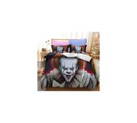 (02 BP13957, Double(200cmx200cm)) 2/3Pcs Characters Quilt Duvet Cover Stephen King IT Bedding Set Single Size UK