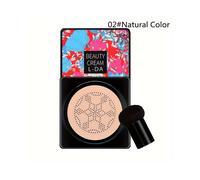 (02#Natural Color) Mushroom Head Air Cushion CC Cream, BB Cream Foundation, Moisturizing Oil Control Concealer