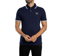 Sergio Tacchini Men's 020 Logo Polo Shirt, Maritime Blue/Gardenia, L