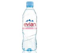 022071 - Evian (500ml) Natural Mineral Water Bottle Plastic (1 x Pack of 24 Water Bottles)
