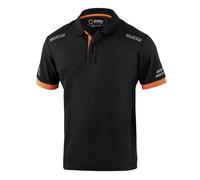 Sparco Tech Polo Shirt - Reflective Detailing, 3 Button Collar (Work, Team Wear)