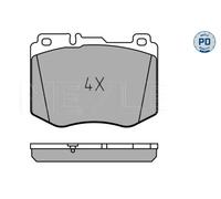 MEYLE 025 220 4718/PD BRAKE PAD SET DISC BRAKE Front