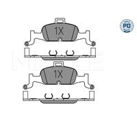 Meyle 025 224 0216/PD Brake Pad Set Front With Anti-Squeak Plate Fits Audi