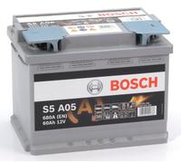 027 AGM Car Battery Bosch S5A05 12V 60Ah 680CCA - Exide EK600 Equivalent