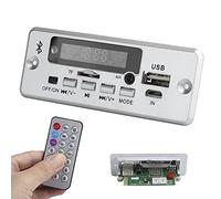02CABT MP3 WAV Decoding Board, Audio Decoder Module with USB SD FM AUX Input 5-12V Universal Sound Board for Car Audio DIY Speaker Amplifier Supports Folder Selection Remote (Silver)