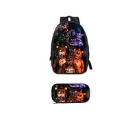 (03, Backpack+Pencil Case) Five Nights at Freddy's School Bag Backpack Lunch Bag Pencil Case Kid Gifts