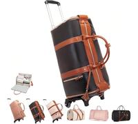 03,with tie Rod,Rolling Garment Bag for Travel, Large Convertible Garment Duffel Bag Rolling Duffle Bag with Wheels, Carry on Garment Bags Weekender Travel Bags for Women Men