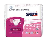 03151082 Super Seni Quatro Adult Nappies, Size Large, 4,200 ml (Pack of 60)